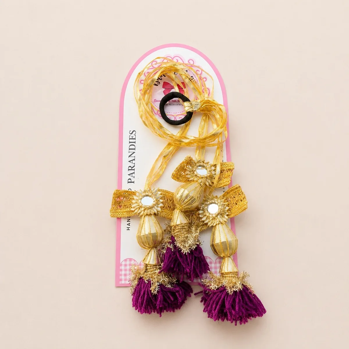 GOLDEN ROYAL PURPLE TASSEL PARANDI