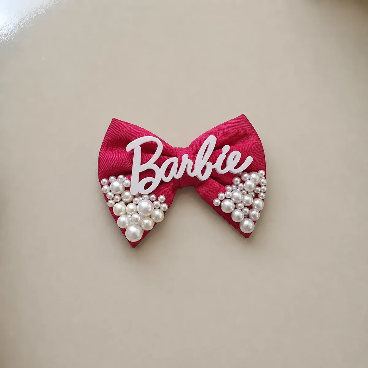 BARBIE HAIR BOW CLIP FOR GIRLS ALL AGES - PINK