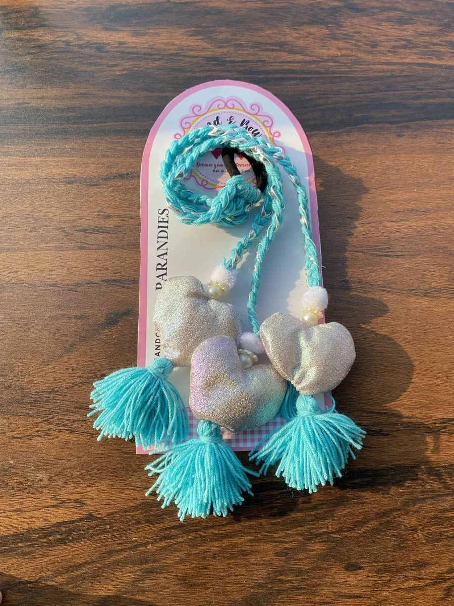 TURQUOISE HEART TASSEL PARANDI thumbnail 2