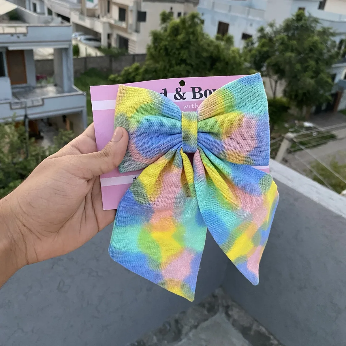 RAINBOW HAIR BOWS SET OF 3 FOR GIRLS thumbnail 2