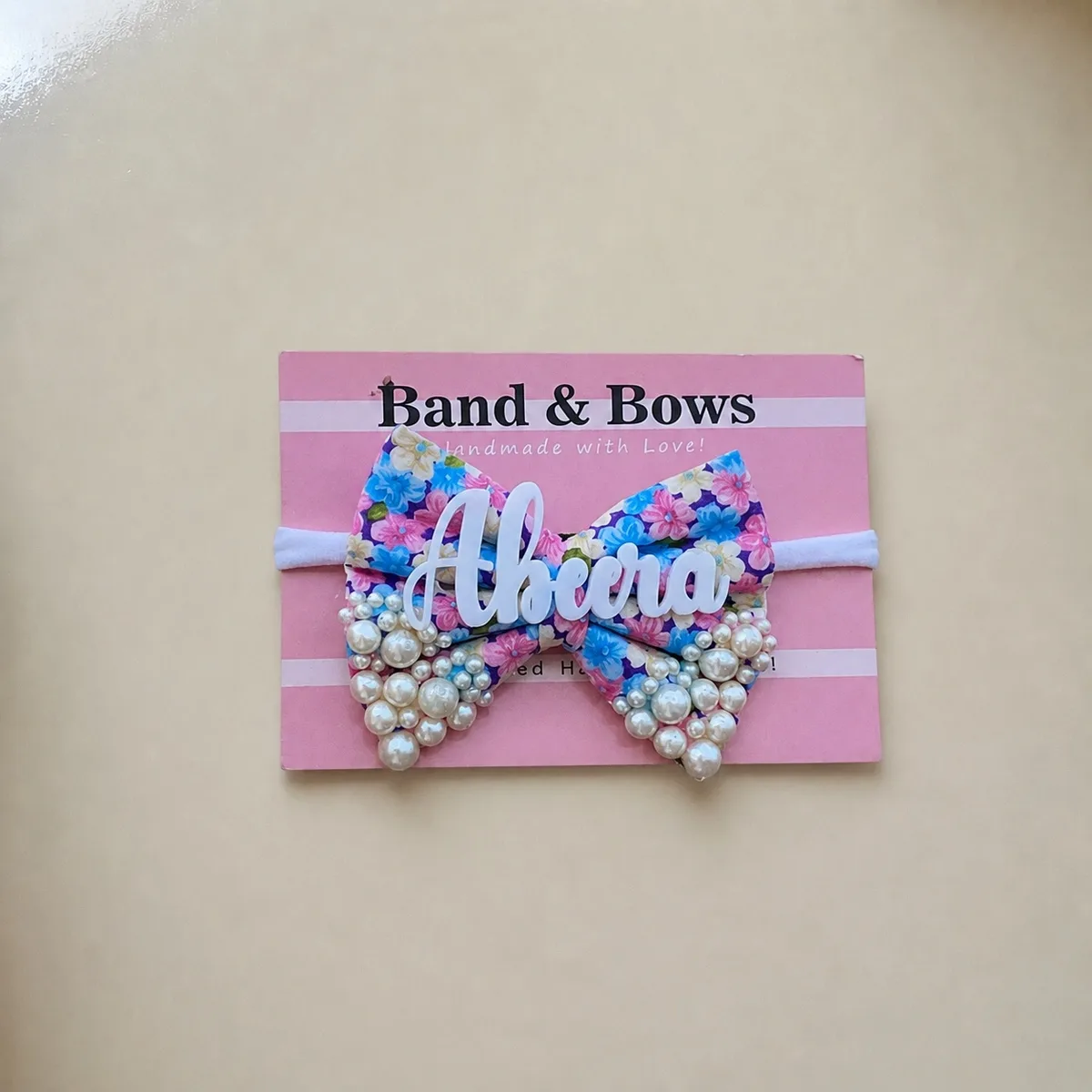CUSTOMISE NAME HEAD BAND PRINTED FABRIC